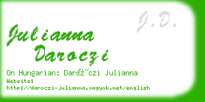 julianna daroczi business card