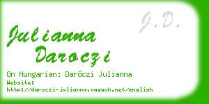 julianna daroczi business card